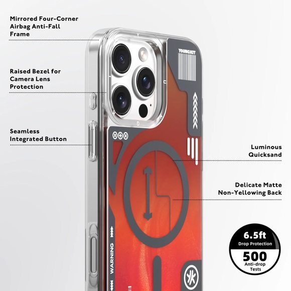 Red Luminous Quicksand iPhone 16 Pro case | NWT - Picture 2 of 6